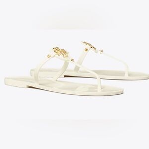 Tori Burch Ivory Mini Miller Jelly Sandal